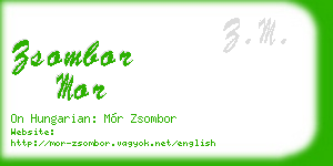 zsombor mor business card